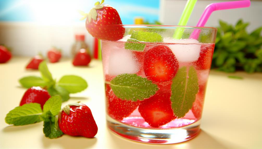 homemade strawberry refreshing drink