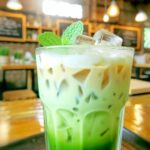 iced green tea latte