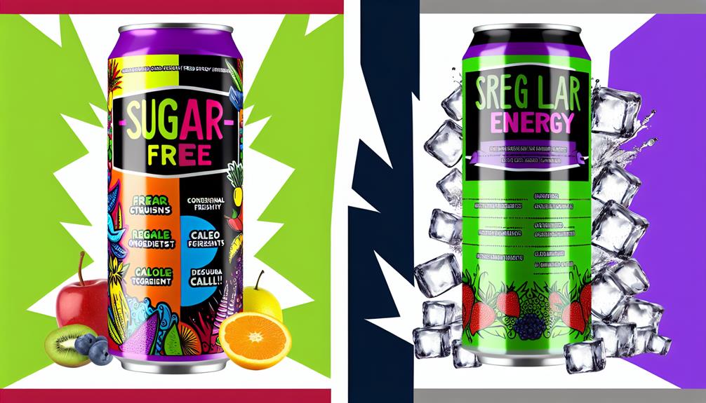 regular energy drinks comparison